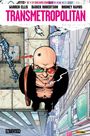 Oben "Deluxe Edition", "Warren Ellis", "Darick Robertson", "Rodney Ramos", "Transmetropolitan". Illustration: Glatzköpfiger Mann mit bunter Brille und Zigarette, Stadt im Hintergrund.
