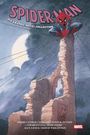 "SPIDER-MAN: DIE GRAPHIC NOVEL COLLECTION." Spiderman kniet auf einer Ruine, umgeben von Spinnweben bei Vollmond.