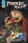 "Poison Ivy", "Der Ewige Kampf". Eine Frau mit grüner Haut, roten Haaren, von Pflanzen umrankt, berührt ihre Lippen.