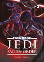 "Star Wars Jedi Fallen Order," Nummer 2. Illustration mit Kriegern in futuristischen Rüstungen, Lichtschwerter schwingend.