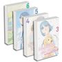 Die Titel lauten "Die Früchte der Platane 3-6". Cover zeigen lächelnde Personen und ein Kuscheltier. Manga-Stil.