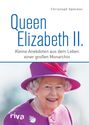 Titel: "Queen Elizabeth II. Kleine Anekdoten aus dem Leben einer großen Monarchin" von Christoph Spöcker. Lächelnde Frau in lila Hut.