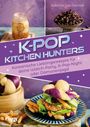 „K-Pop Kitchen Hunters“: Rezepte für Watch-Party, K-Pop-Night oder Dämonenjagd. Getränke, Popcorn und bunter Burger.