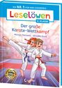 Buchtitel: "Der große Karate-Wettkampf". Illustration von zwei Kindern in Karateanzügen bei einem Wettkampf.