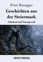 „Peter Rosegger: Geschichten aus der Steiermark - Schicksal und Naturgewalt“, eine Felswand mit Haus und Gesicht.