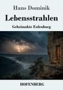 „Hans Dominik - Lebensstrahlen - Geheimakte Eulenburg - HOFENBERG“. Blitz über bewaldetem Tal neben altem Gebäude.