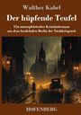„Der hüpfende Teufel“, Kriminalroman in regennasser Berliner Straße mit Kutschwagen und Straßenlaternen.