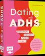 „Dating mit ADHS: DOPAMIN-RAUSCH ODER LIEBE?“ Farbenfrohes Cover mit abstrakten Formen, EMF Logo.
