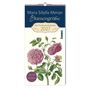 "Maria Sibylla Merian Blumengrüße Der Postkartenkalender 2027" steht oben. Unten eine botanische Illustration mit rosa Blumen.