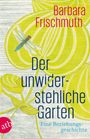 „Barbara Frischmuth, Der unwiderstehliche Garten, Eine Beziehungsgeschichte“. Illustration mit Libelle und gelben Pflanzen.