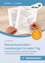 DEUTSCH | KLASSE 3, Wochenlesestreifen - Leseübungen für jeden Tag, Übungsmaterial. Eine Hand schreibt.