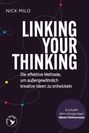 "LINKING YOUR THINKING. Die effektive Methode, um außergewöhnlich kreative Ideen zu entwickeln." Punkten und Linien.