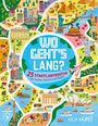"WO GEHT'S LANG? 25 STADTLABYRINTHE zum Suchen, Staunen und Rätseln. Kaja Kajfež." Illustration mit Sehenswürdigkeiten.