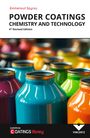 "Powder Coatings: Chemistry and Technology, 4th Revised Edition". Vordergrund: Bunte Gläser, Hintergrund verschwommen.