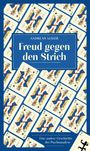 "Freud gegen den Strich" von Andreas Mayer. Hintergrund mit sich wiederholenden Tarotkarten.
