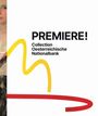 "PREMIERE! Collection Oesterreichische Nationalbank" steht neben einem Ausschnitt eines Porträts und gelb-roten Linien.
