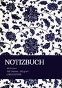 Notizbuch A4: Notizbuch A4 liniert - 100 Seiten Soft Cover - floral blau - FSC Papier, Buch
