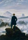 Notizbuch A5: Caspar David Friedrich 'Der Wanderer über dem Nebelmeer' Notizbuch A5 kariert - 100 Seiten 90g/m² - Soft Cover - FSC Papier, Buch