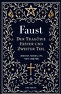 "Faust. Der Tragödie Erster und Zweiter Teil. Johann Wolfgang von Goethe. LIWI Verlag." Verzierungen: Pflanzen, Symbole.