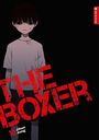Roter Text: "THE BOXER" und "Jihun Jung 10". Dunkler Hintergrund, Illustration eines nachdenklichen Jungen.