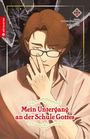 „Mein Untergang an der Schule Gottes“ steht auf einem animierte Cover, mit einem nachdenklichen Mann und Brille.