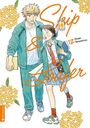 Text: "Skip & Loafer 12 Misaki Takamatsu". Illustration von zwei Personen in Schuluniformen, Blumen im Hintergrund.