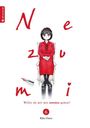 "Nezumi. Willst du mit mir gehen?" Illustration: Mädchen in Rot auf Stuhl, blutiger Dolch am Boden. Band 6 von Riku Oseto.
