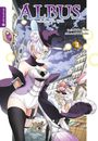 "ALBUS verändert die Welt" steht oben. Darunter eine Manga-Illustration mit einer Hexe in einem fantasievollen Outfit.