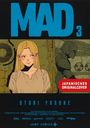 MAD 3, Japanisches Originalcover. Otori Yusuke. Illustration: Eine Frau und ein gepanzerter Charakter vor technischer Kulisse.