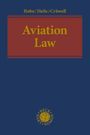 Hobe/Heile/Crüwell, Aviation Law. Dunkelblauer Hintergrund, rotes Rechteck, Logo unten: Beck Hart Nomos.
