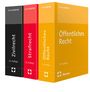 Drei farbige Bücher: Zivilrecht (schwarz), Strafrecht (rot), Öffentliches Recht (orange). 35. Auflage, Nomos Verlag.