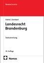 "Härtel | Dombert, Landesrecht Brandenburg, Textsammlung, 30. Auflage." Rechteckige Buchgestaltung in Rot und Weiß.