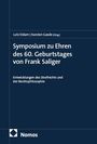 : Symposium zu Ehren des 60. Geburtstages von Frank Saliger, Buch