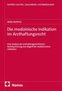Roter Hintergrund, Titel: "Die medizinische Indikation im Arzthaftungsrecht", Autor: Meike Matthias, Verlag: Nomos.
