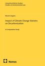 Umweltrechtliche Studien. Impact of Climate Change Statutes on Decarbonization. Gelbes Buchcover mit Nomos-Logo.