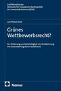 "Grünes Wettbewerbsrecht? Zur Förderung von Nachhaltigkeit und Eindämmung von Greenwashing durch Kartellrecht." Blauer Hintergrund.