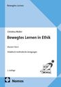 "Bewegtes Lernen in Ethik" von Christina Müller, Klassen 1-4. Didaktisch-methodische Anregungen. Logo von Nomos unten.