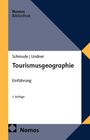 "Nomos Bibliothek. Schmude | Lindner. Tourismusgeographie. Einführung. 3. Auflage. Nomos." Cover mit geometrischen Formen.
