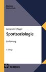 „Nomos Bibliothek“, „Lamprecht | Nagel: Sportsoziologie, Einführung, 2. Auflage“. Blau-gelbes geometrisches Design.