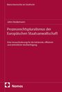 Buchtitel: Prozessrechtspluralismus der Europäischen Staatsanwaltschaft. Autor: John Heidemann. Verlagslogo: Nomos.