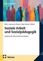 "Soziale Arbeit und Sozialpädagogik" steht in schwarzem Text. Bunte, abstrakte Silhouetten von Menschen erscheinen oben.