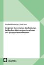 Text: "Corporate-Governance-Mechanismen bei Berliner Wohnungsunternehmen und privaten Wettbewerbern" von Manfred Kühnberger und Sarah Lenz. Unten das Nomos-Logo. Hintergrund in grünen Dreiecken.