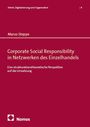 Titel: "Corporate Social Responsibility in Netzwerken des Einzelhandels", Autor: Marco Steppe. Dunkelrote Buchabdeckung.