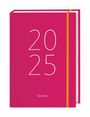 : Tages-Kalenderbuch A6, pink 2025, Buch