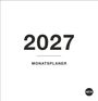 Black&White Monatsplaner zum Aufstellen 2027, KAL