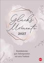 "Glücks Momente 2027. Bastelkalender zum Selbstgestalten mit extra Titelblatt." Sanftes Design mit Zweigen.