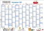 "Peanuts Posterplaner 2027" oben, Kalendertage und Monate darunter. Peanuts-Charaktere sind abgebildet.