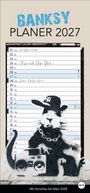 "PLANER 2027" in Blau und Schwarz. Illustration einer Graffitiratte mit Kappe, Kette und Boombox unten.