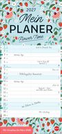 2027 Mein Planer, Flower Time, mit Vorschau bis März 2028. Kalender mit Blumen- und Erdbeermuster.