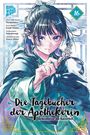 „Die Tagebücher der Apothekerin“ und „Geheimnisse am Kaiserhof“. Eine Manga-Illustration einer Frau mit Stab.